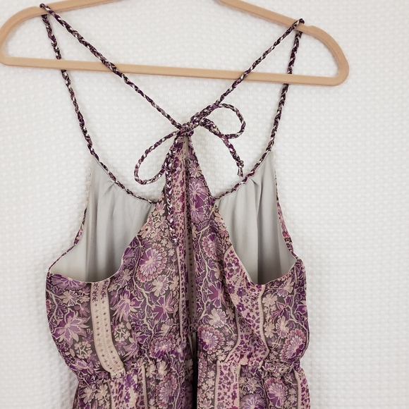 American Eagle Dress Boho Maxi Dress Floral Flowy Dress size Medium Hippie - Picture 7 of 7